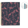 Carnet - A5 - Spirale - 100 feuilles - Petits carreaux - Couverture florale néon - Miquelrius