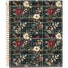 photo-Carnet - A5 - Spirale - 100 feuilles - Petits carreaux - Couverture tartan fleuri - Miquelrius