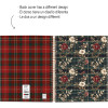 Carnet - A5 - Spirale - 100 feuilles - Petits carreaux - Couverture tartan fleuri - Miquelrius