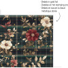 Carnet - A5 - Spirale - 100 feuilles - Petits carreaux - Couverture tartan fleuri - Miquelrius