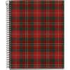 photo-Carnet - A5 - Spirale - 100 feuilles - Petits carreaux - Couverture tartan rouge - Miquelrius