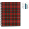 Carnet - A5 - Spirale - 100 feuilles - Petits carreaux - Couverture tartan rouge - Miquelrius