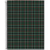photo-Cahier - A4 - Spirale - 100 feuilles - Petits carreaux - Couverture tartan - Miquelrius