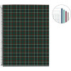 Cahier - A4 - Spirale - 100 feuilles - Petits carreaux - Couverture tartan - Miquelrius