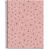 photo-Cahier - A4 - Spirale - 100 feuilles - Petits carreaux - Couverture florale rose - Miquelrius