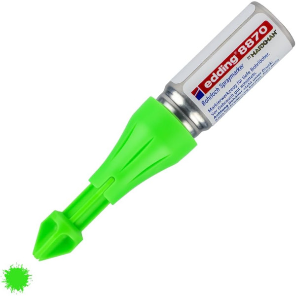 photo-Marqueur - Vert fluo - Marquage zone inaccessible - Peinture craie - Tous supports - Edding 8870