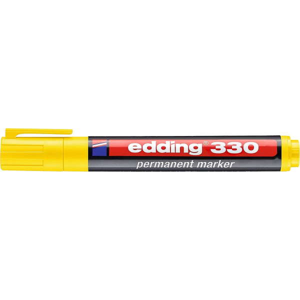 photo-Marqueur - Jaune - Indélébile - Permanent - Pointe biseautée 1-5mm - Edding 330