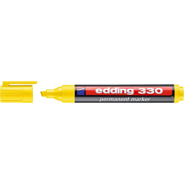 Marqueur - Jaune - Indélébile - Permanent - Pointe biseautée 1-5mm - Edding 330