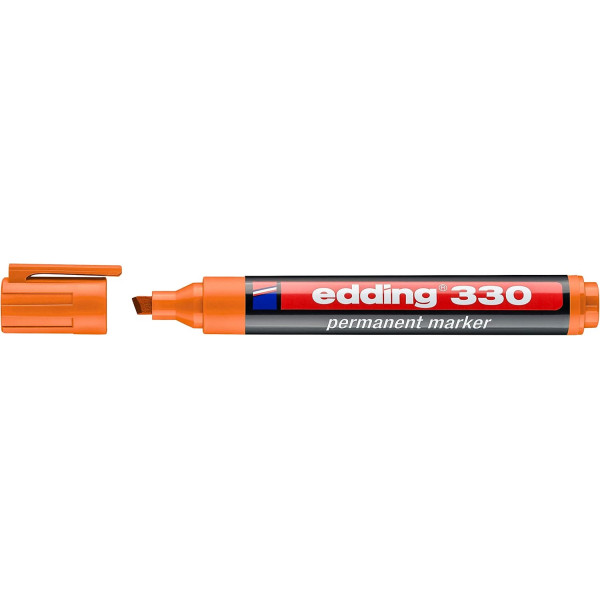 Marqueur - Orange - Indélébile - Permanent - Pointe biseautée 1-5mm - Edding 330
