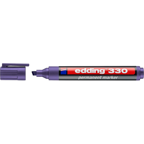 Marqueur - Violet - Indélébile - Permanent - Pointe biseautée 1-5mm - Edding 330