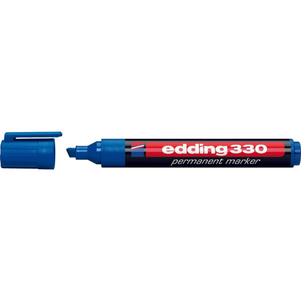 photo-Marqueur - Bleu - Indélébile - Permanent - Pointe biseautée 1-5mm - Edding 330