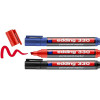 3 marqueurs - Bleu, noir, rouge - Indélébile - Permanent - Pointe biseautée 1-5mm - Edding 330
