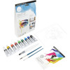 Coffret aquarelle - Thème les yeux - 9 tubes + 3 pinceaux + modèles - Daler Rowney