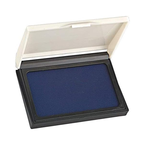 photo-Tampon encreur - Bleu - Boitier plastique - 10x7,5cm - Réencrable - Wonday