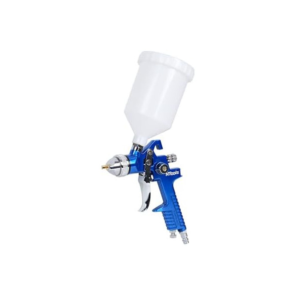 photo-Pistolet de pulvérisation - Pour travaux de carrosserie - Buse 2,5mm - Godet inclus - NTools