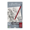 photo-Crayons graphite - 12 pièces 9B/8B/7B/6B/5B/4B/3B/2B/B/HB/F/2H - Boîte métal - Cretacolor Cleos