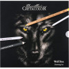 photo-Coffret dessin - 25 pièces - Crayons beaux-arts + pastels + fusains + mines - Cretacolor Wolf Box