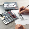 Coffret dessin - 15 pièces - Crayons graphite + bâtons graphite + accessoires - Cretacolor Silver Box