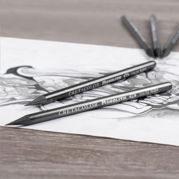 Coffret dessin - 15 pièces - Crayons graphite + bâtons graphite + accessoires - Cretacolor Silver Box