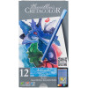 photo-Crayons de couleur aquarelle - Boîte métal - 12 couleurs - Cretacolor - Marino