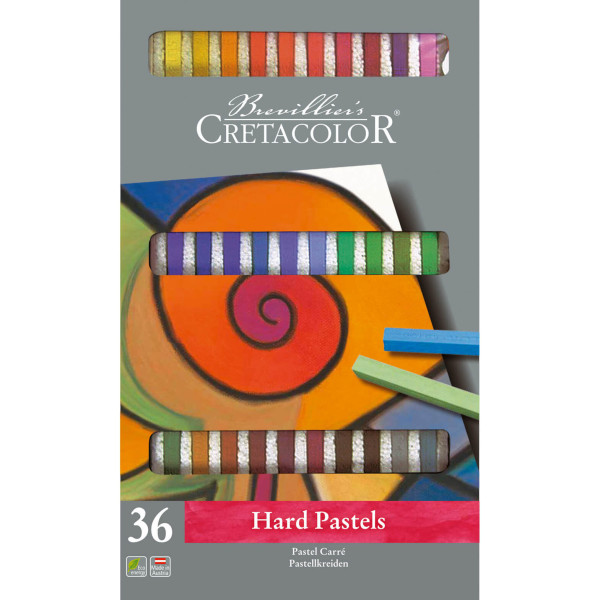 photo-Pastels - Carrés - 36 teintes - Secs - Pigments intenses - Beaux-arts - Cretacolor