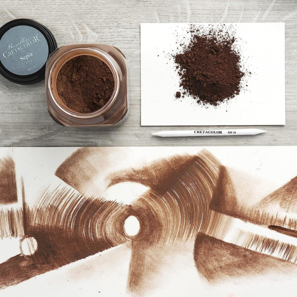 Pigment en poudre - Sépia - Beaux-arts - Extra-fine - Pot 230g - Cretacolor