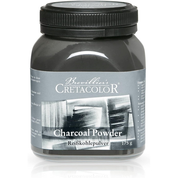 photo-Pigment en poudre - Charbon - Beaux-arts - Extra-fine - Pot 175g - Cretacolor
