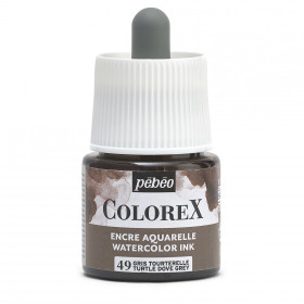 photo-Encre aquarelle - Gris tourterelle - 49 - Illustration, BD, manga, calligraphie - Colorex - Pébéo - 45ml