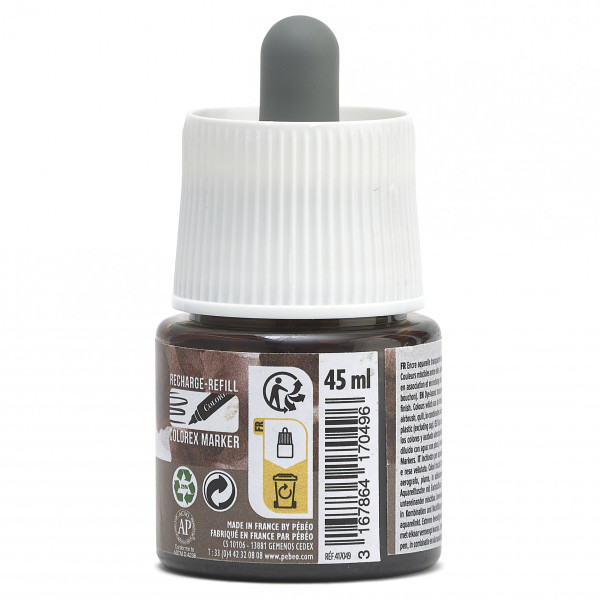 Encre aquarelle - Gris tourterelle - 49 - Illustration, BD, manga, calligraphie - Colorex - Pébéo - 45ml