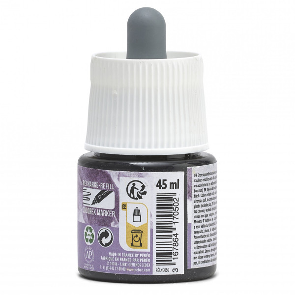 Encre aquarelle - Gris de Payne - 50 - Illustration, BD, manga, calligraphie - Colorex - Pébéo - 45ml