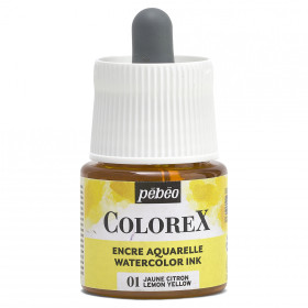 photo-Encre aquarelle - Jaune citron - 01 - Illustration, BD, manga, calligraphie - Colorex - Pébéo - 45ml