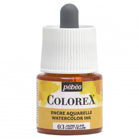 photo-Encre aquarelle - Jaune clair - 03 - Illustration, BD, manga, calligraphie - Colorex - Pébéo - 45ml