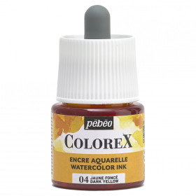 photo-Encre aquarelle - Jaune foncé - 04 - Illustration, BD, manga, calligraphie - Colorex - Pébéo - 45ml