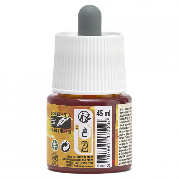 Encre aquarelle - Jaune foncé - 04 - Illustration, BD, manga, calligraphie - Colorex - Pébéo - 45ml