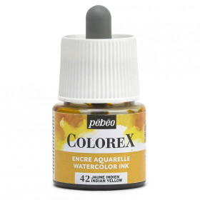 photo-Encre aquarelle - Jaune indien - 42 - Illustration, BD, manga, calligraphie - Colorex - Pébéo - 45ml