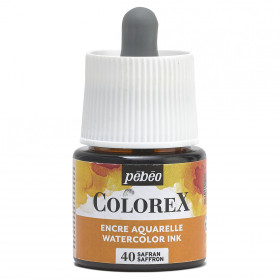 photo-Encre aquarelle - Safran - 40 - Illustration, BD, manga, calligraphie - Colorex - Pébéo - 45ml