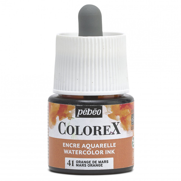 photo-Encre aquarelle - Orange de Mars - 41 - Illustration, BD, manga, calligraphie - Colorex - Pébéo - 45ml
