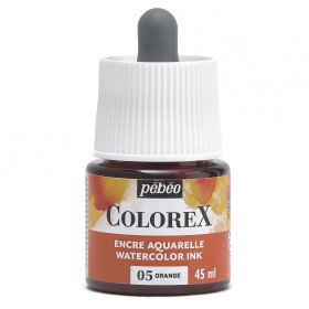 photo-Encre aquarelle - Orange - 05 - Illustration, BD, manga, calligraphie - Colorex - Pébéo - 45ml