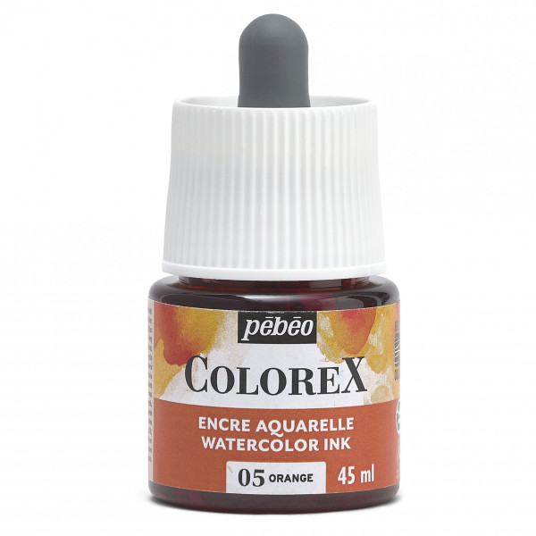 photo-Encre aquarelle - Orange - 05 - Illustration, BD, manga, calligraphie - Colorex - Pébéo - 45ml