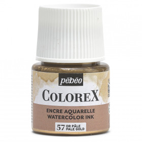 photo-Encre aquarelle - Or pâle - 57 - Illustration, BD, manga, calligraphie - Colorex - Pébéo - 45ml