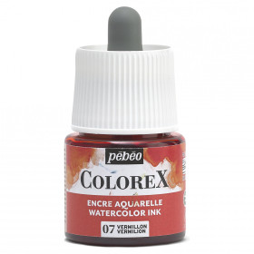 photo-Encre aquarelle - Vermillon - 07 - Illustration, BD, manga, calligraphie - Colorex - Pébéo - 45ml