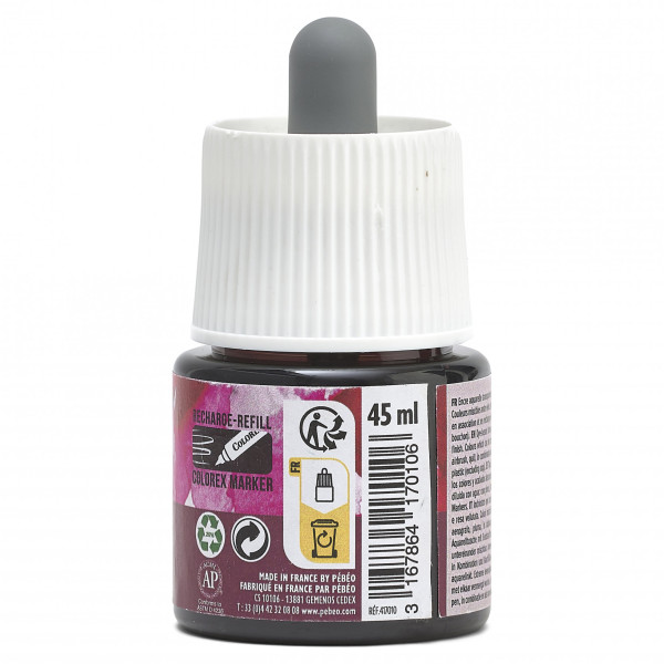 Encre aquarelle - Bordeaux - 10 - Illustration, BD, manga, calligraphie - Colorex - Pébéo - 45ml