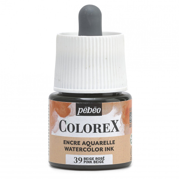photo-Encre aquarelle - Beige rosé - 39 - Illustration, BD, manga, calligraphie - Colorex - Pébéo - 45ml