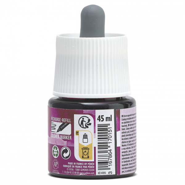 Encre aquarelle - Prune - 15 - Illustration, BD, manga, calligraphie - Colorex - Pébéo - 45ml
