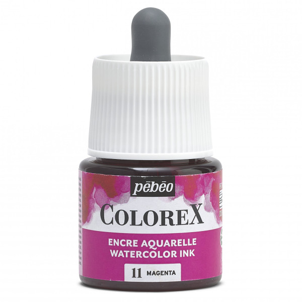 photo-Encre aquarelle - Magenta - 11 - Illustration, BD, manga, calligraphie - Colorex - Pébéo - 45ml