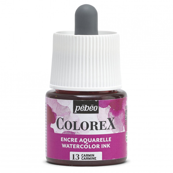 photo-Encre aquarelle - Carmin - 13 - Illustration, BD, manga, calligraphie - Colorex - Pébéo - 45ml