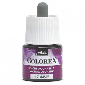 photo-Encre aquarelle - Lie de vin - 17 - Illustration, BD, manga, calligraphie - Colorex - Pébéo - 45ml