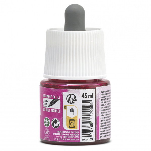 Encre aquarelle - Rose fluo - 59 - Illustration, BD, manga, calligraphie - Colorex - Pébéo - 45ml