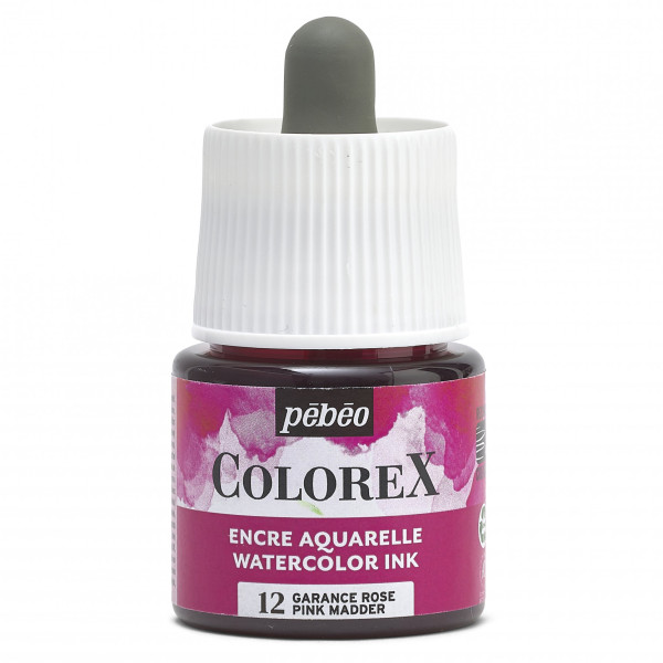photo-Encre aquarelle - Garance rose - 12 - Illustration, BD, manga, calligraphie - Colorex - Pébéo - 45ml