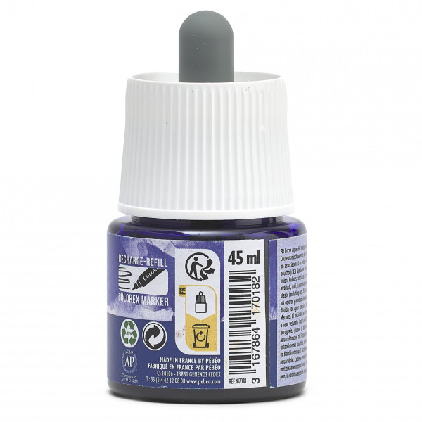 Encre aquarelle - Bleu nuit - 18 - Illustration, BD, manga, calligraphie - Colorex - Pébéo - 45ml